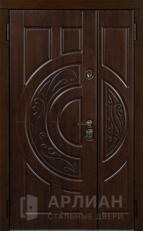 Фото №2 «Уличная входная дверь двухстворчатая металлическая с терморазрывом №29»